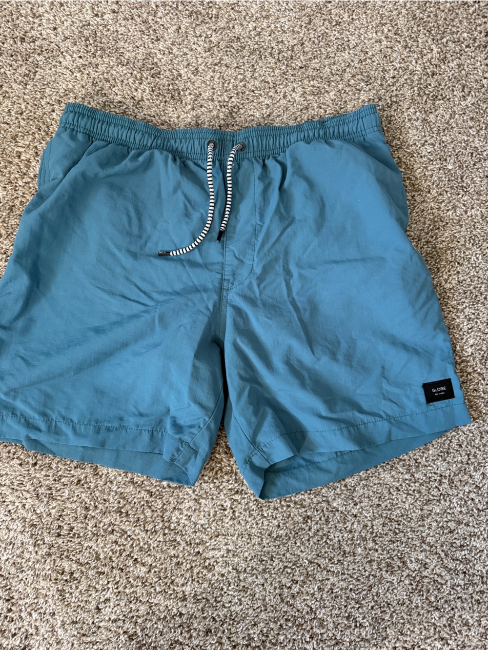 Globe Men's Teal Athletic Shorts with Contrast Drawstring